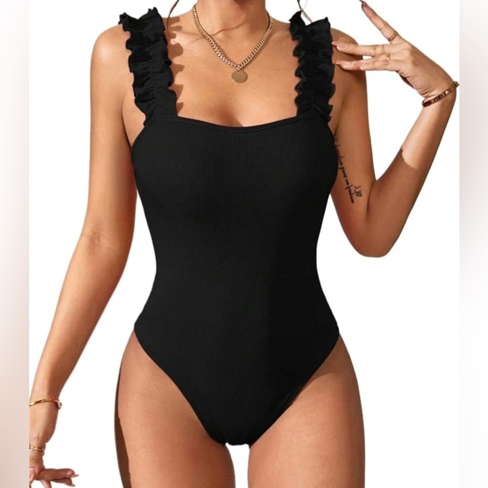 Alya Black One-Piece Swimsuit Timeless Elegance